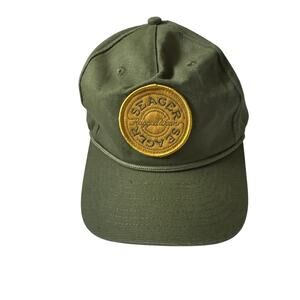 Seager Rugged Wear Green Canvas Snap Back Hat